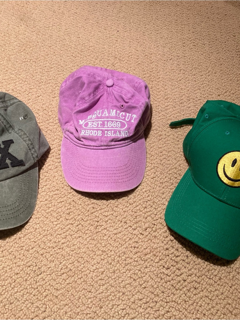 Purple 'Narragansett / Rhode Island' Embroidered Baseball Cap
